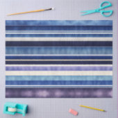 Modern Summer Navy Blue Boat Stripes Collectie Tissuepapier (Craft)