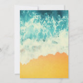 Modern Summer Ocean Beach Wedding Save the Date (Achterkant)