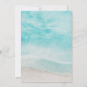 Modern Summer Ocean Beach Wedding Save the Date Kaart (Achterkant)