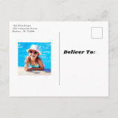 Modern Summer Pool Party Swimming Birthday Uitnodiging Briefkaart (Achterkant)