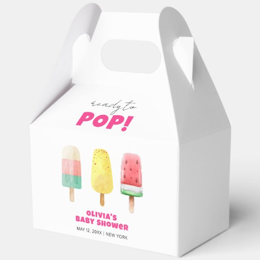 Modern Summer Popcicle Ice Cream Baby shower Bedankdoosjes (Voorkant)