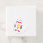 Modern Summer Popcicle Ice Cream Baby shower Bedankjes Labels (In situ)