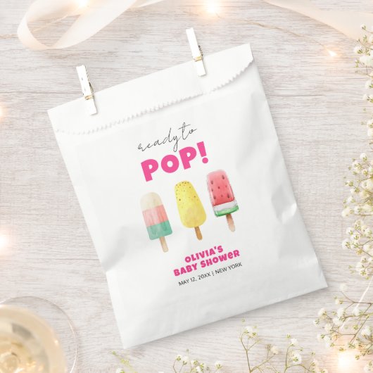 Modern Summer Popcicle Ice Cream Baby shower Bedankzakje (Geknipt)