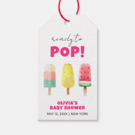 Modern Summer Popcicle Ice Cream Baby shower Cadeaulabel