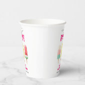 Modern Summer Popcicle Ice Cream Baby shower Papieren Bekers (Rechts)
