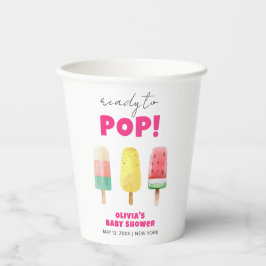 Modern Summer Popcicle Ice Cream Baby shower Papieren Bekers