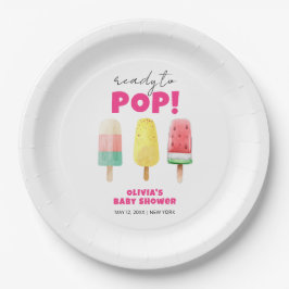 Modern Summer Popcicle Ice Cream Baby shower Papieren Bordje