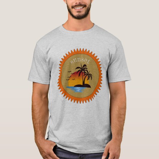 Modern Summer Sunset T-shirt (Voorkant)