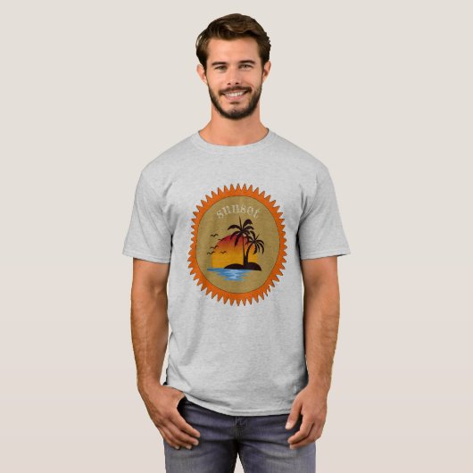 Modern Summer Sunset T-shirt (Voorkant volledig)