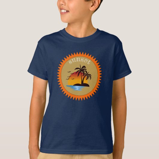 Modern Summer Sunset T-shirt (Voorkant)