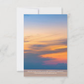 Modern Summer Sunset verander de date Beach Weddin Save The Date (Achterkant)