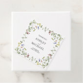 Modern Summer Wildflower Calligraphy Wedding Bedankjes Labels (In situ)