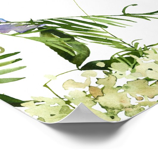 Modern Summer Wildflower Calligraphy Wedding Poster (Hoek)