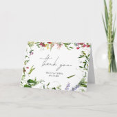 Modern Summer Wildflower Weddenschap Hartelijk dan Kaart (Voorkant)