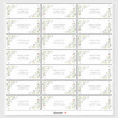 Modern Summer Wildflower Wedding Guest Address Sticker (Vel)