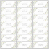 Modern Summer Wildflower Wedding Guest Address Sticker (Voorkant)