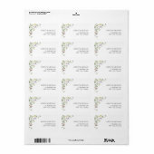 Modern Summer Wildflower Wedding Return Address Etiket (Full Sheet)