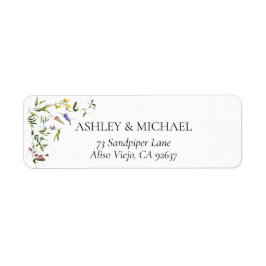Modern Summer Wildflower Wedding Return Address La Etiket