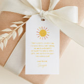 Modern Sun Kids Verjaardagsfeestje Bedankt Favor Cadeaulabel