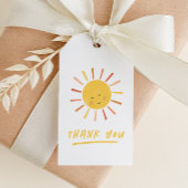 Modern Sun Kids Verjaardagsfeestje Bedankt Favor Cadeaulabel