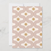 Modern Sun Moon Line Terracotta Gold Vrijgezellenf Kaart (Achterkant)