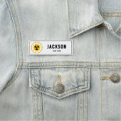 Modern Sun Radiation Symbol Name Tag (In situ)