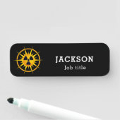 Modern Sun Rays Radiation Symbol Naamplaatje (In situ)