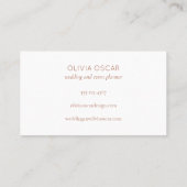 Modern Sun Stars Terracotta Lines Unique Stijlvol Visitekaartje (Achterkant)