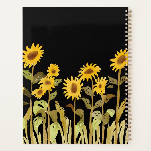Modern Sunflower Planner (Achterkant)