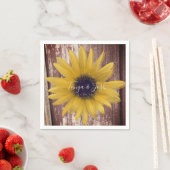 Modern Sunflower Realistic Photo Farmhouse Rustic Servet (Insitu)