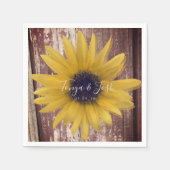 Modern Sunflower Realistic Photo Farmhouse Rustic Servet (Voorkant)