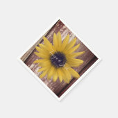 Modern Sunflower Realistic Photo Farmhouse Rustic Servet (Hoek)