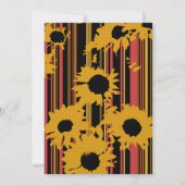 Modern Sunflower Sunset Coral Gold Wedding Save The Date (Achterkant)