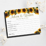 Modern Sunflower Wedding Advice wenst Kaarten<br><div class="desc">Wedding Advice en wenst Kaarten voor bruid- en bruidegom,  wenst de heer & mevrouw - Vrijgezellenfeest,  Bachelorette Games.</div>