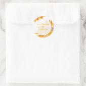 Modern SunFlower Wedding Ronde Sticker (Tas)