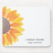 Modern Sunflower Yoga Instructor Muismat (Voorkant)