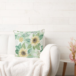 Modern  Sunflowers Winter pattern Kussen