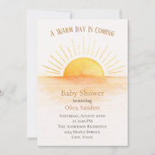 Modern Sunrise Baby Shower Kaart (Voorkant)
