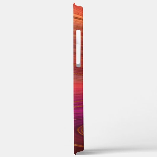 Modern Sunrise Marble Agate Pattern met naam Case-Mate iPhone Case (Achterkant / Links)