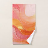 Modern Sunrise Sinaasappel, roze en goud Bad Handdoek (Handdoek)