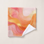 Modern Sunrise Sinaasappel, roze en goud Bad Handdoek (Wasdoekje)