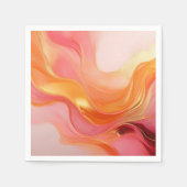 Modern Sunrise Sinaasappel roze en goud Servet (Voorkant)