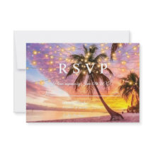 Modern Sunset Beach and Stars Summer Wedding