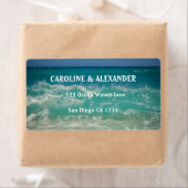 Modern Sunset Ocean Water Tropical Beach Wedding Etiket (Insitu)