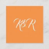 Modern Sunset Sinaasappel QR RSVP Informatiekaartje (Achterkant)