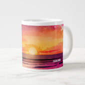 Modern Sunset strand custom avontuur koffie mok (Voorkant rechts)
