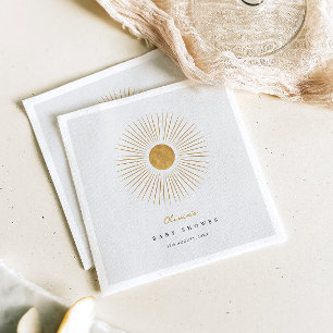 Modern Sunshine Baby shower Minimaal Papier Servet