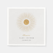 Modern Sunshine Baby shower Minimaal Papier Servet (Voorkant)