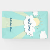 Modern Sunshine Baby shower Welkom Spandoek (Horizontaal)