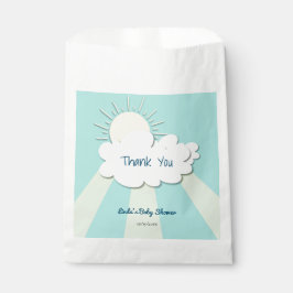 Modern Sunshine Genderneutraal Baby shower Bedankzakje